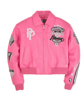 PELLE PELLE: American Bruiser Pink Cropped Jacket | Women