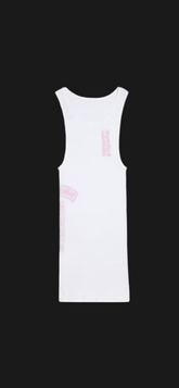 CHROME HEARTS: White/Pink Tank Dress