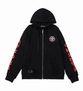 Chrome Heart Red Circle Graphic Hoodie