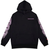 Chromes heart: blk/pink pull over hoodie