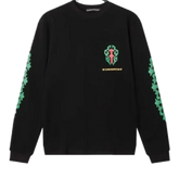 Chrome Hearts Rose Cross Floral Vine Sword Long Sleeve T-Shirt Black