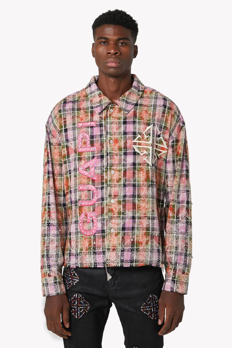 GUAPI : ( Blush-Pink-Rhinestone-Flannel )