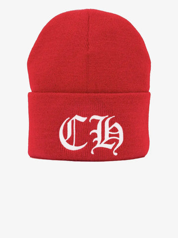 CH: Red Logo-Embroidered Beanie Hat