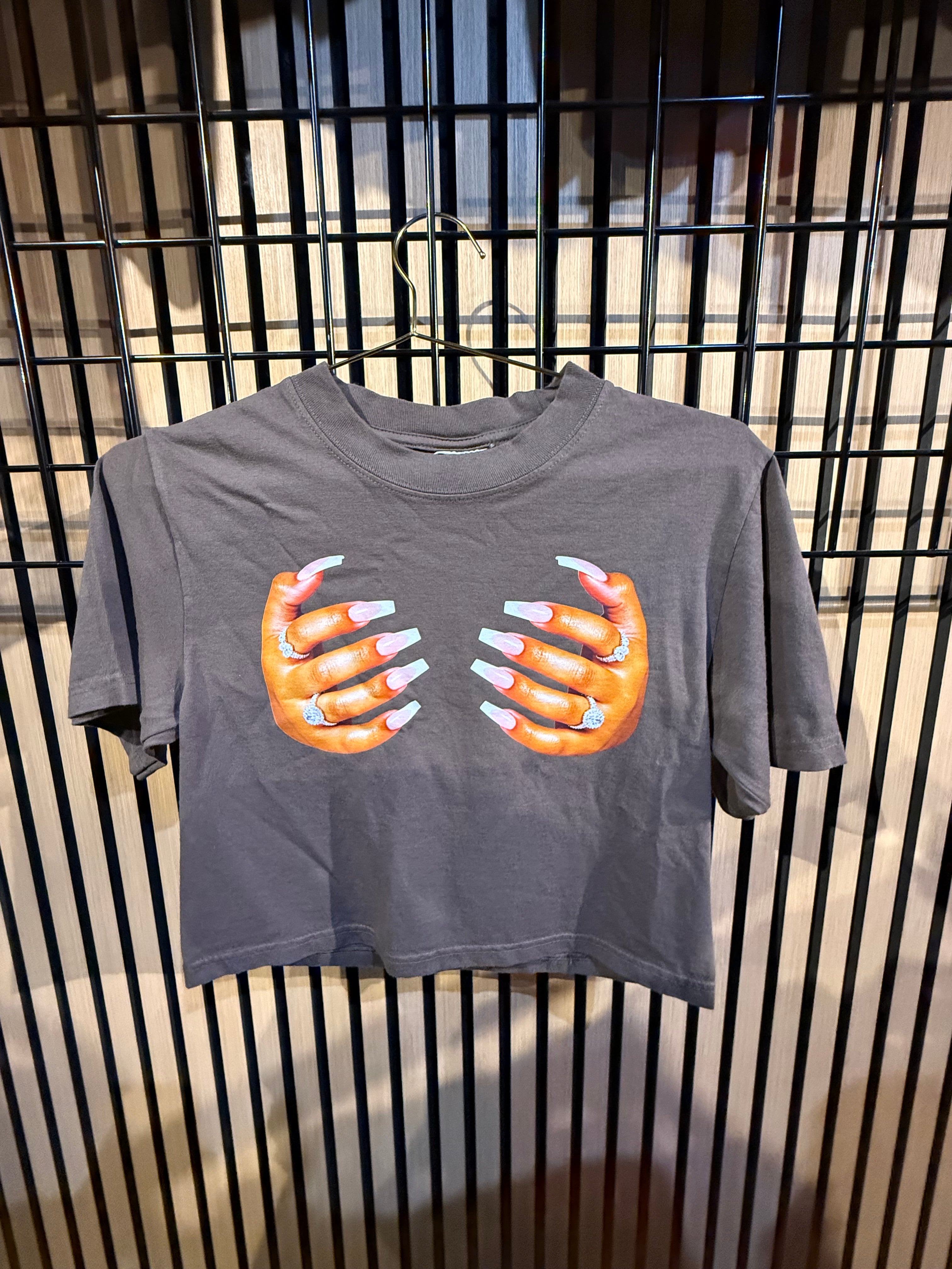 DONT LET GO CROP TOP( BROWN)