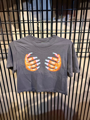 DONT LET GO CROP TOP( BROWN)