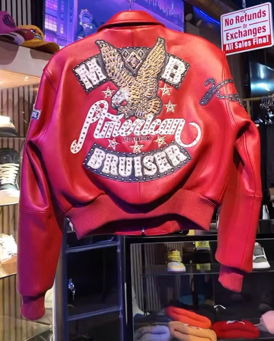 PELLE PELLE red women bruiser crop leather