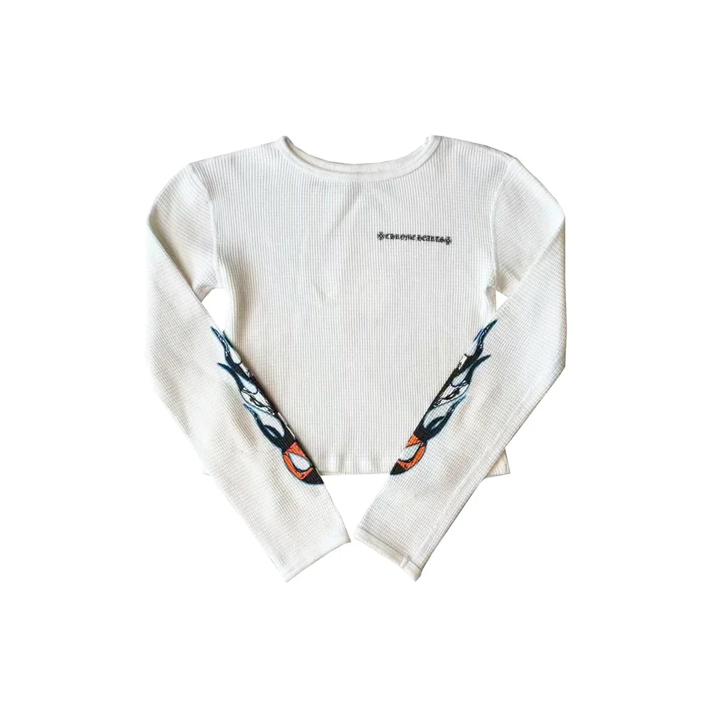 CH: Matty Boy Sinister Waffle Thermal Cropped Long Sleeve Tee