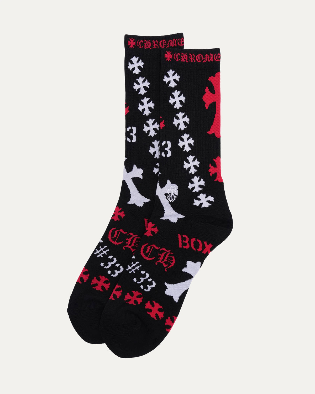 CH: Black Stencil Logo Socks