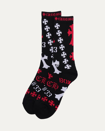 CH: Black Stencil Logo Socks