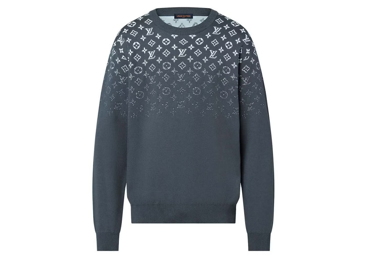 LOUIS VUITTON: GRADIENT COTTON CREWNECK VOLCANIC ASH