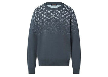 LOUIS VUITTON: GRADIENT COTTON CREWNECK VOLCANIC ASH