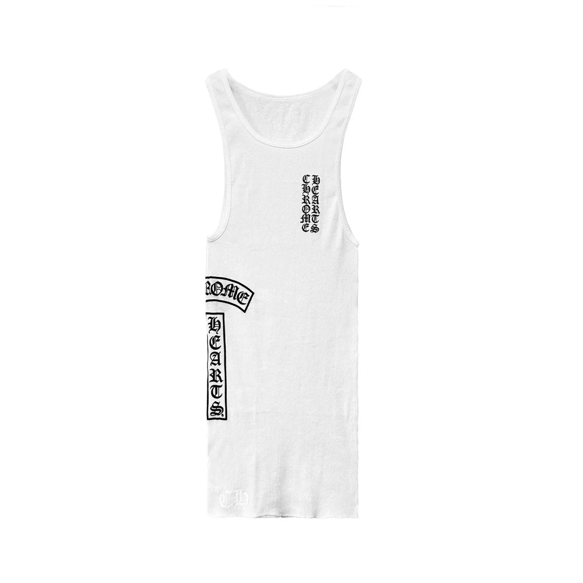CHROME HEARTS: WHITE/BLK TBBAR SCRIPT LOGO TANK TOP DRESS