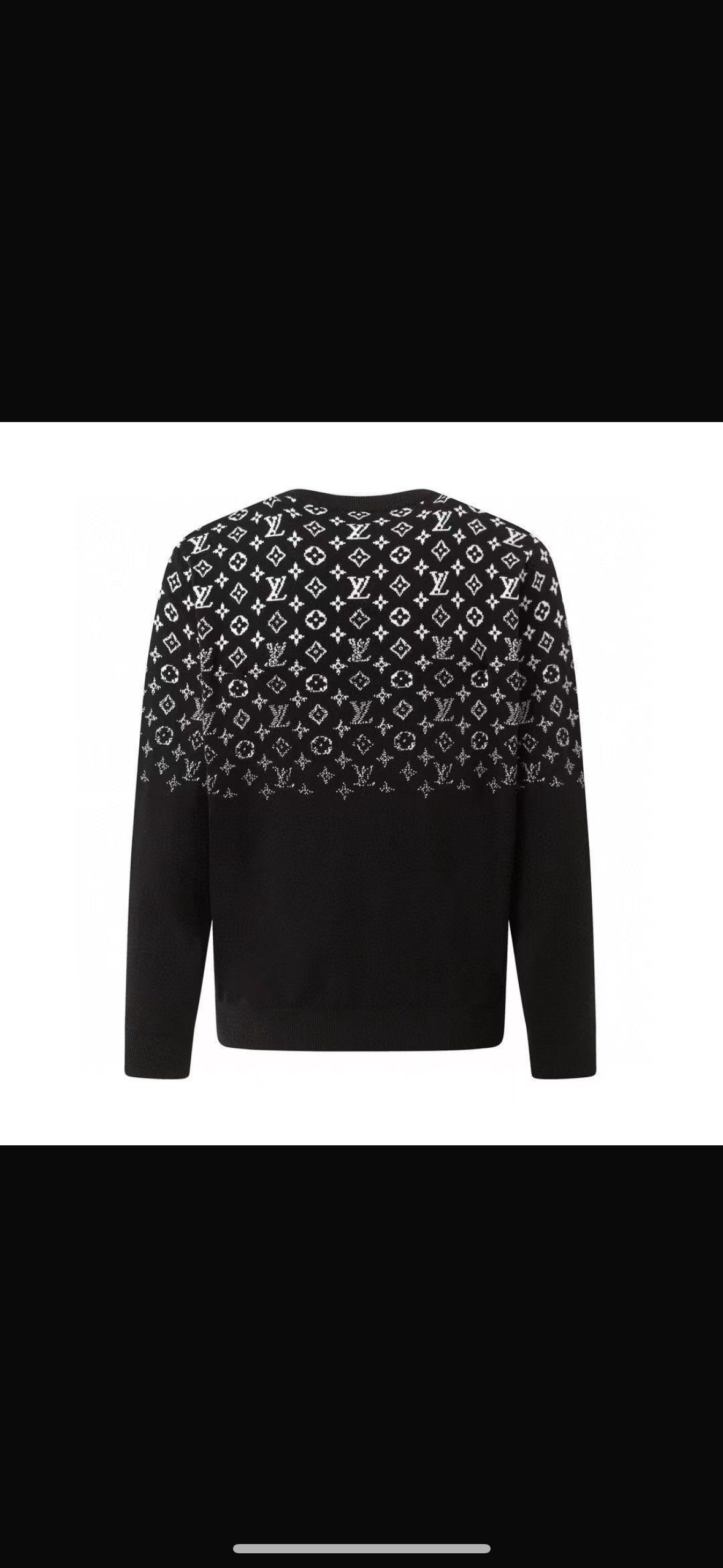 LOUIS VUITTON: GRADIENT COTTON CREWNECK BLK/WHITE