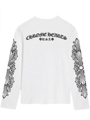 CH: Floral USA White Long Sleeve T-Shirt