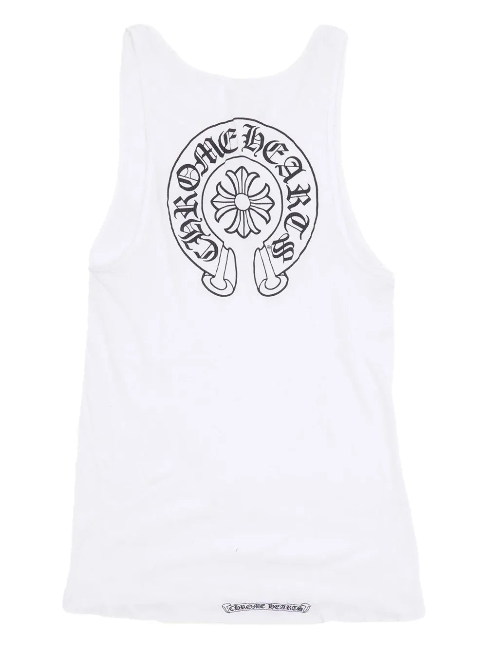 CHROME HEARTS: Horseshoe motif ribbed tank top