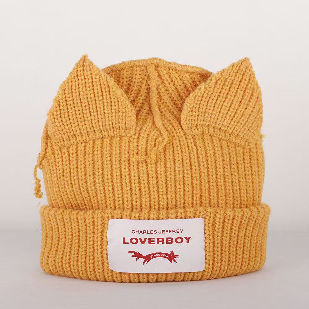 CHARLES JEFFERY: ORANGE LOVER BOY CAT-EAR BEANIE