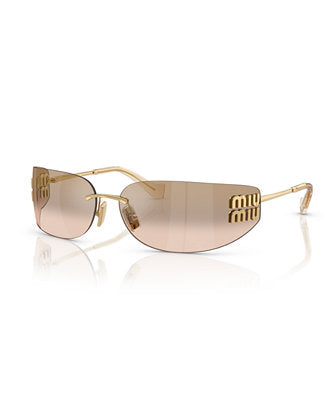MM: RUNAWAY RECTANGLE FRAME SUNGLASSES BROWN/GOLD