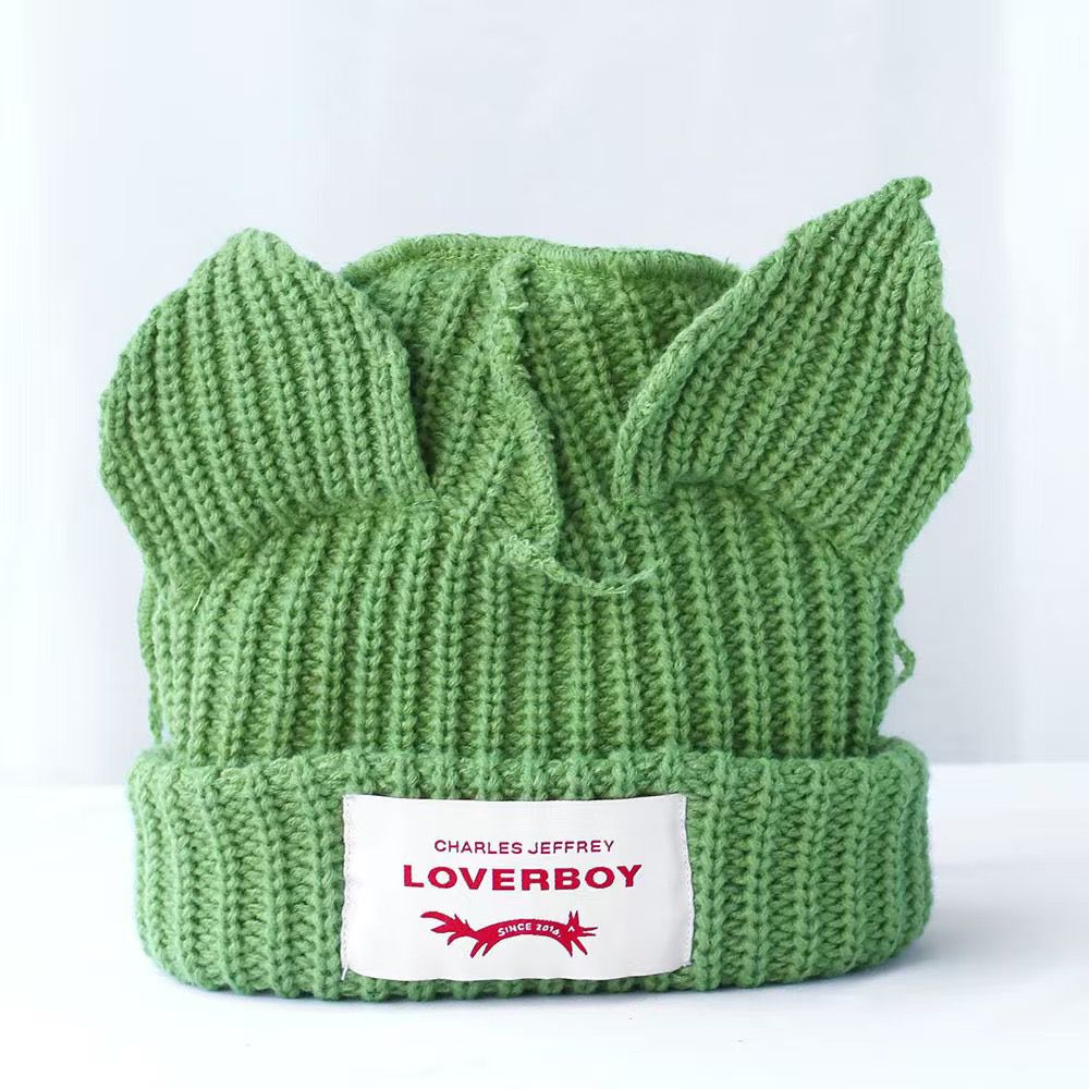 CHARLES JEFFERY: GREEN LOVER BOY CAT-EAR BEANIE