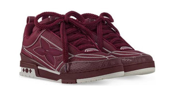 LOUIS VUITTON: BURGUNDY SKATE SNEAKERS