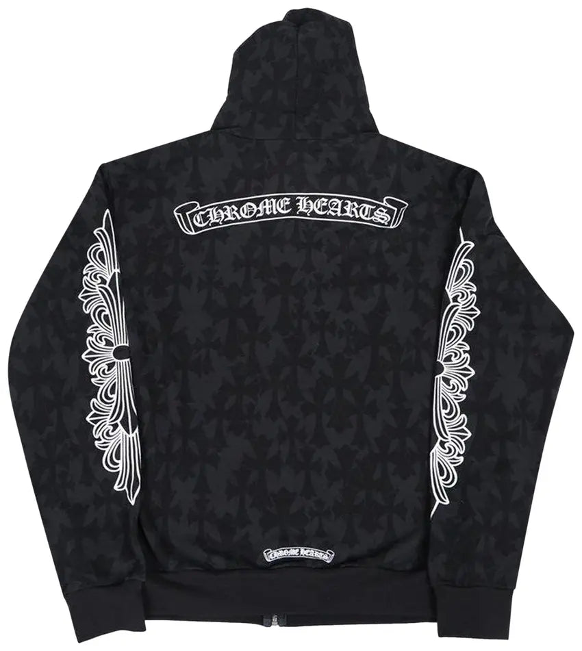 CH: Plus Cross All Over Print Zip Up Hoodie 'Black'