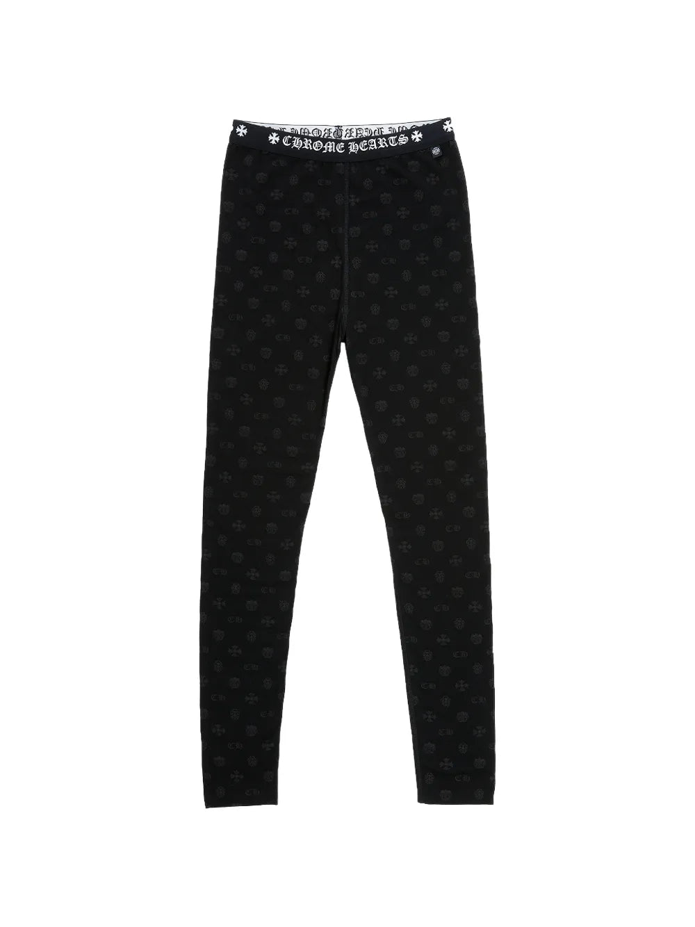 CHROME HEARTS: BLACK MULTILOGO PRINT LEGGINGS