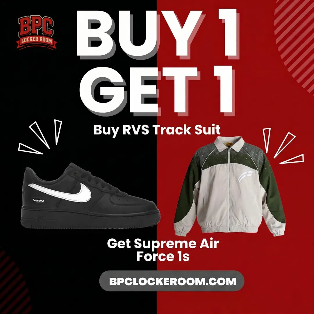 Buy RVS Track Suit Get Supreme Air Force 1s