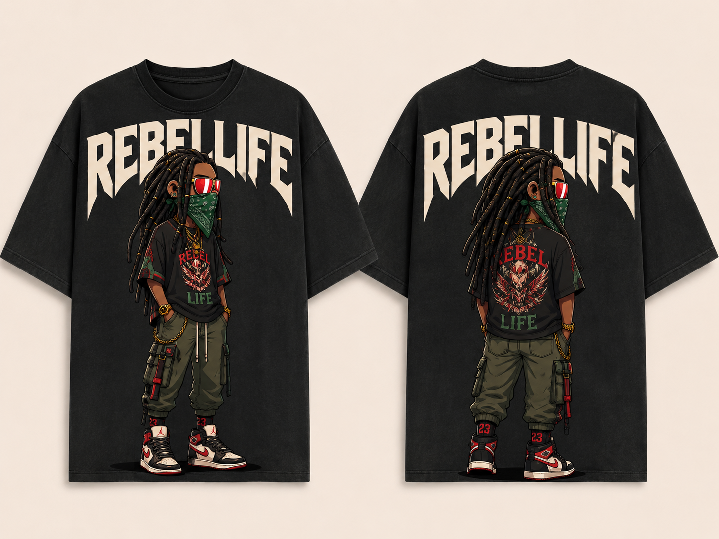 SQ : REBELLIFE : ANIME MASCOT SHIRT