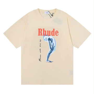 RHUDE: TAN T-SHIRT