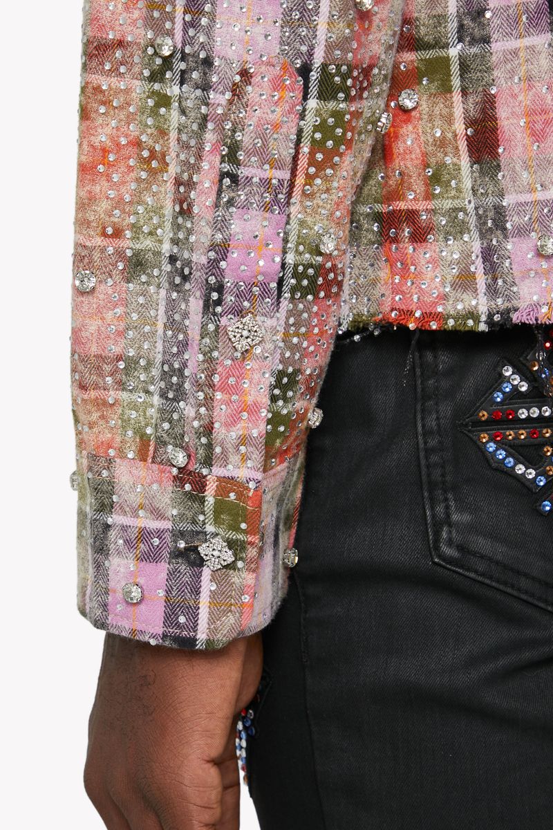 GUAPI : ( Blush-Pink-Rhinestone-Flannel )