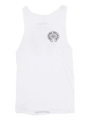 CHROME HEARTS: Horseshoe motif ribbed tank top