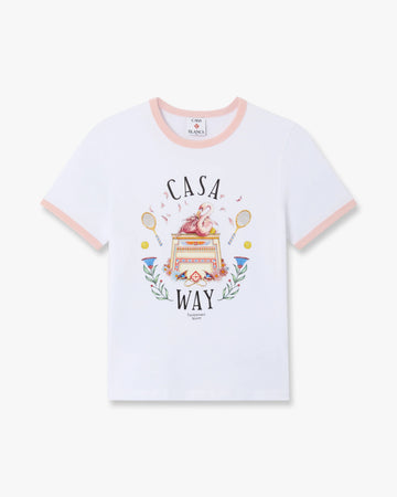 CB: WHITE CASAWAY RINGER T-SHIRT