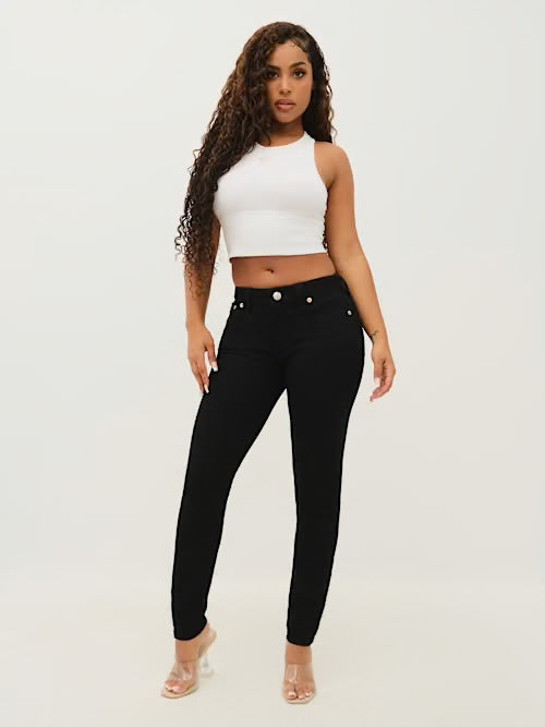 TRUE RELIGION : HALLE MID RISE SUPER SKINNY JEAN