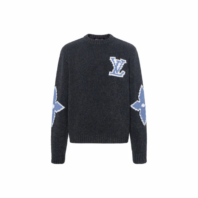 LOUIS VUITTON: GRAY SKI SERIES SWEATER