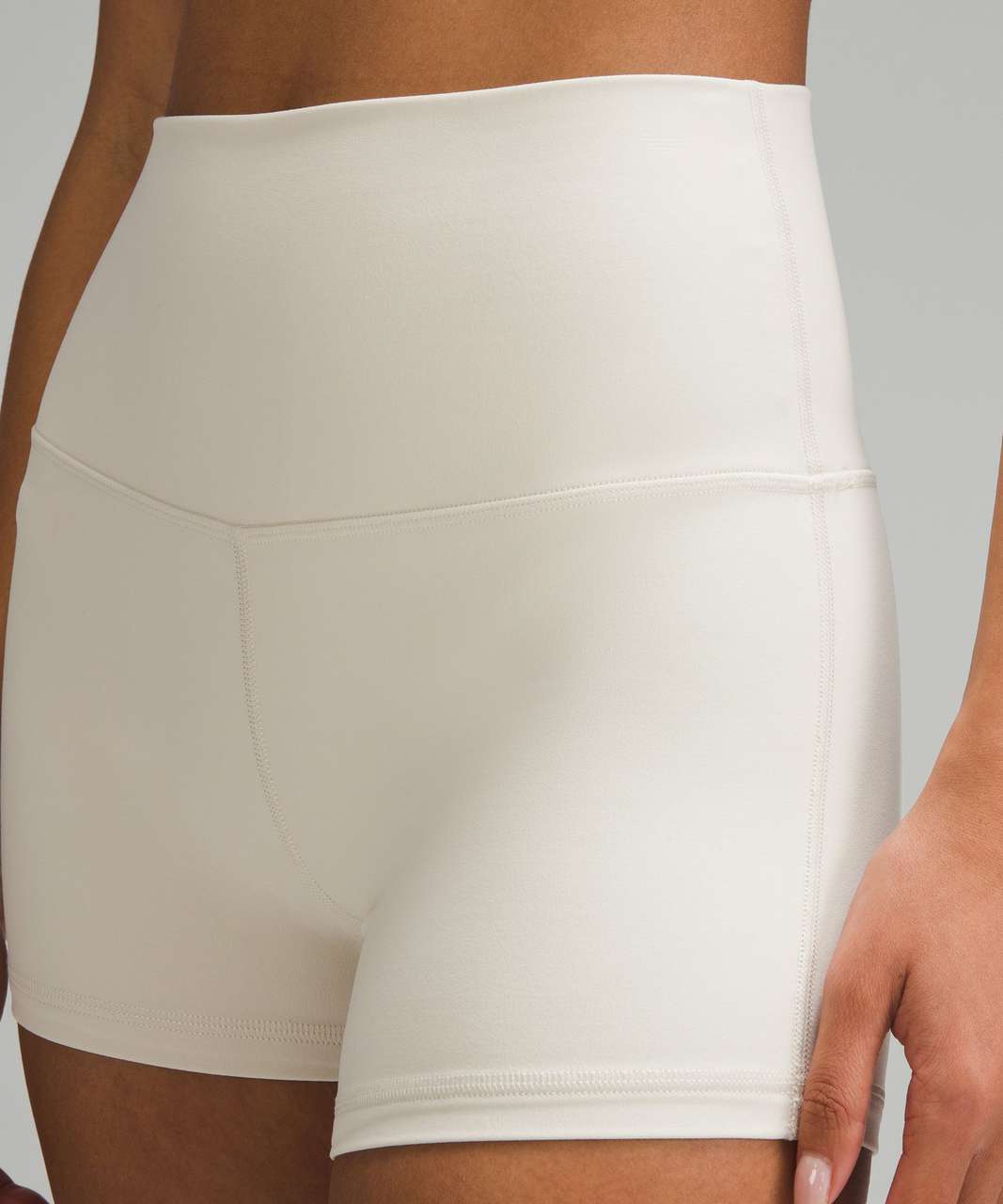 Athletic Wear: CREAM CROPPED 4 IN SHORT SET