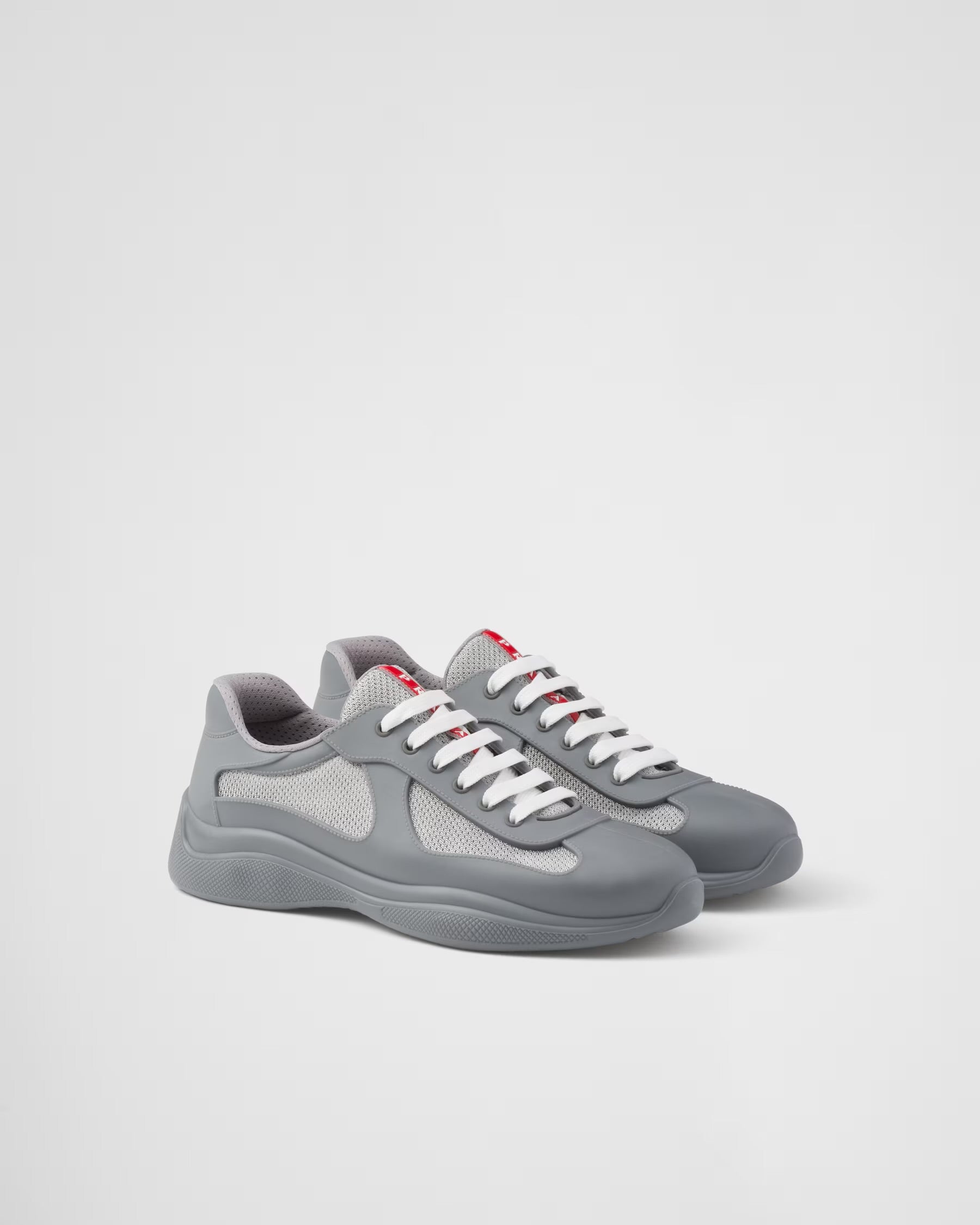 Prada America's Cup Sneakers: Matte Steel Gray