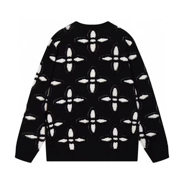 LOUIS VUITTON : TEXTURED COTTON CREWNECK BLACK