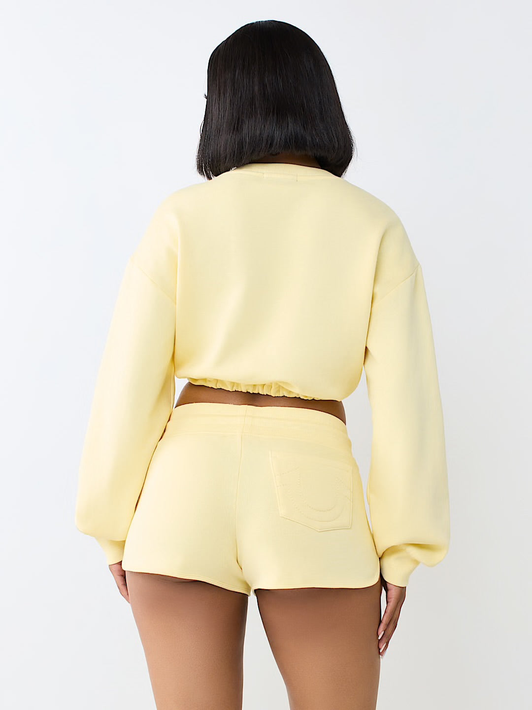 TRUE RELIGION: V-Notch Pullover Top Double Cream