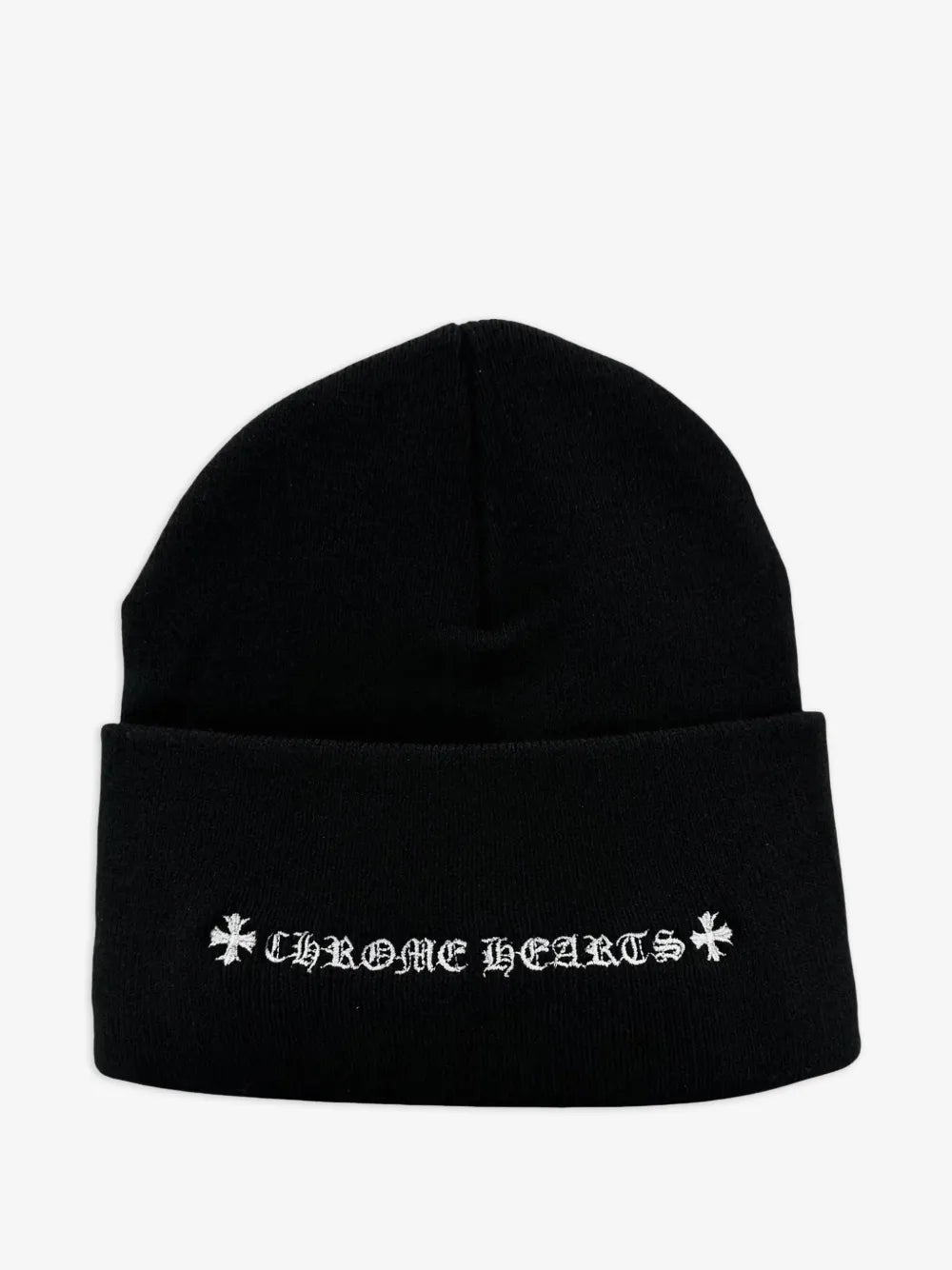 CH: Black Logo-Embroidered Beanie Hat