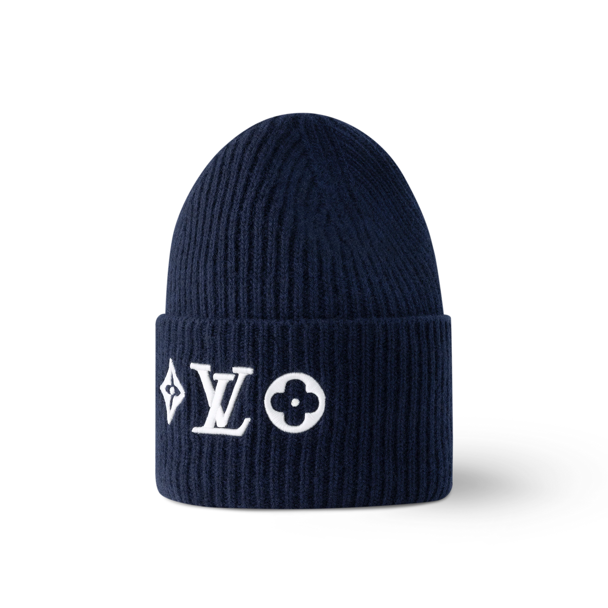 LVT: NAVY BLUE HEADLINE BEANIE