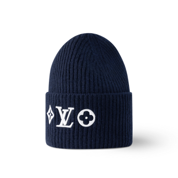 LVT: NAVY BLUE HEADLINE BEANIE