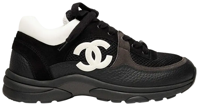 Chanel Wmns CC Logo Sneaker 'Black White'