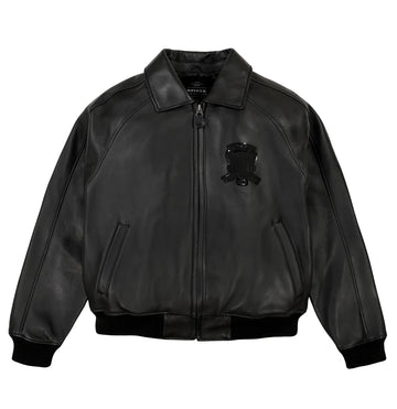 AVIREX : Black Leather Icon Jacket Men