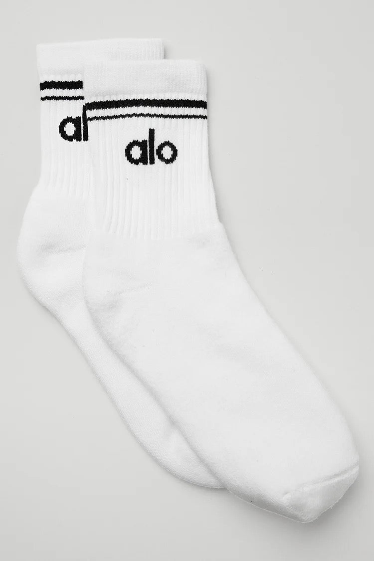 Alo: Yoga Half-Crew Throwback Sock