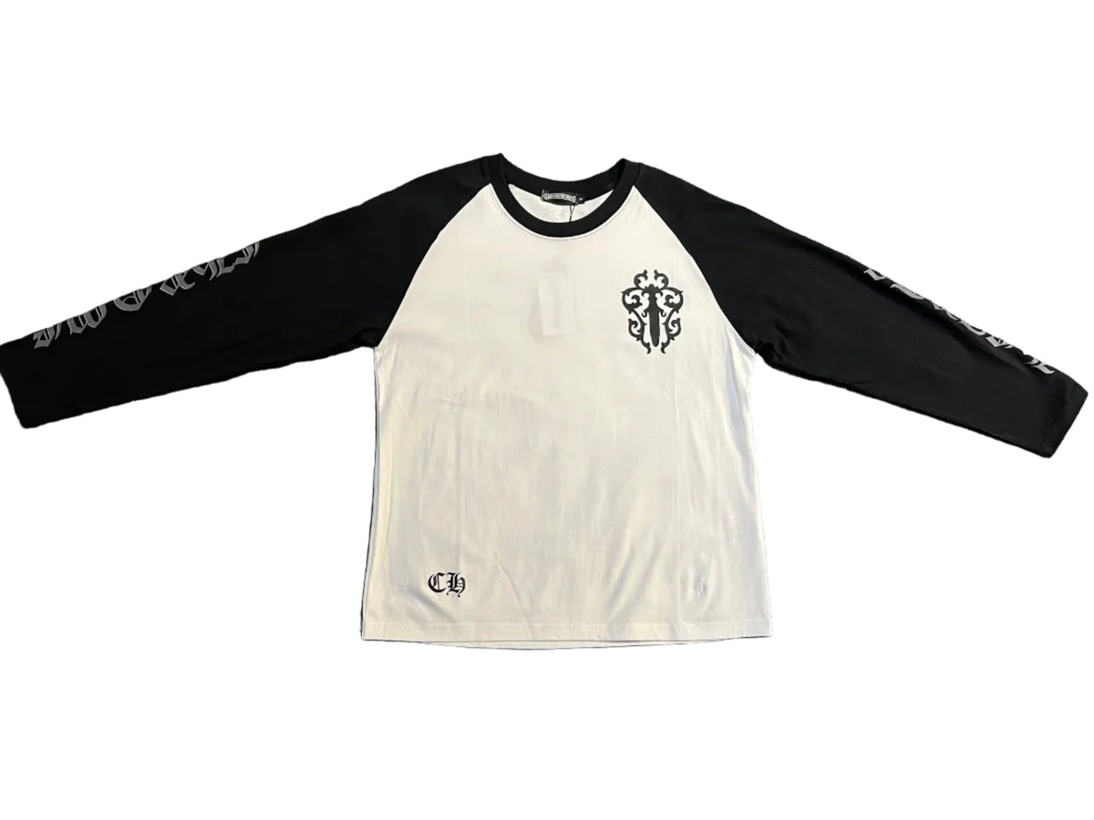 Chrome Hearts Dagger Long-Sleeve Baseball T-Shirt