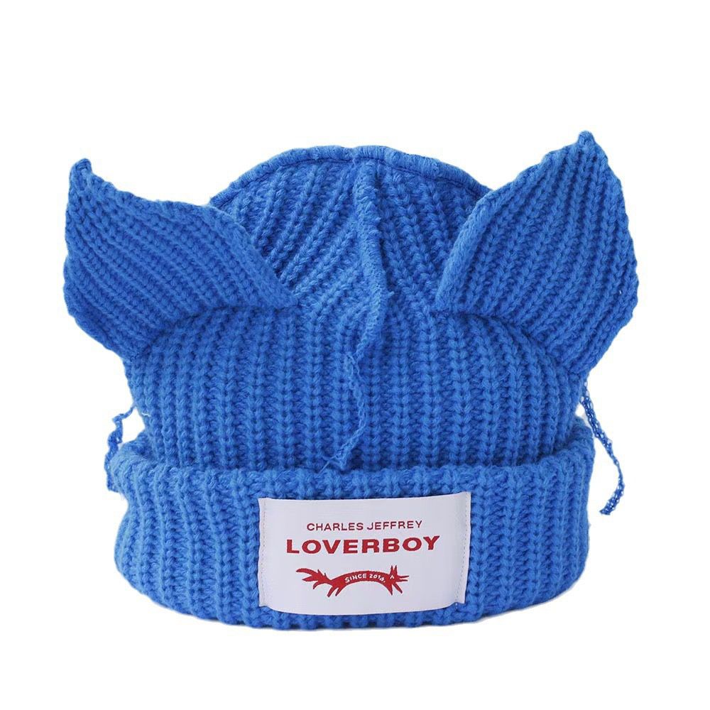 CHARLES JEFFERY: SOFT BLUE LOVER BOY CAT-EAR BEANIE