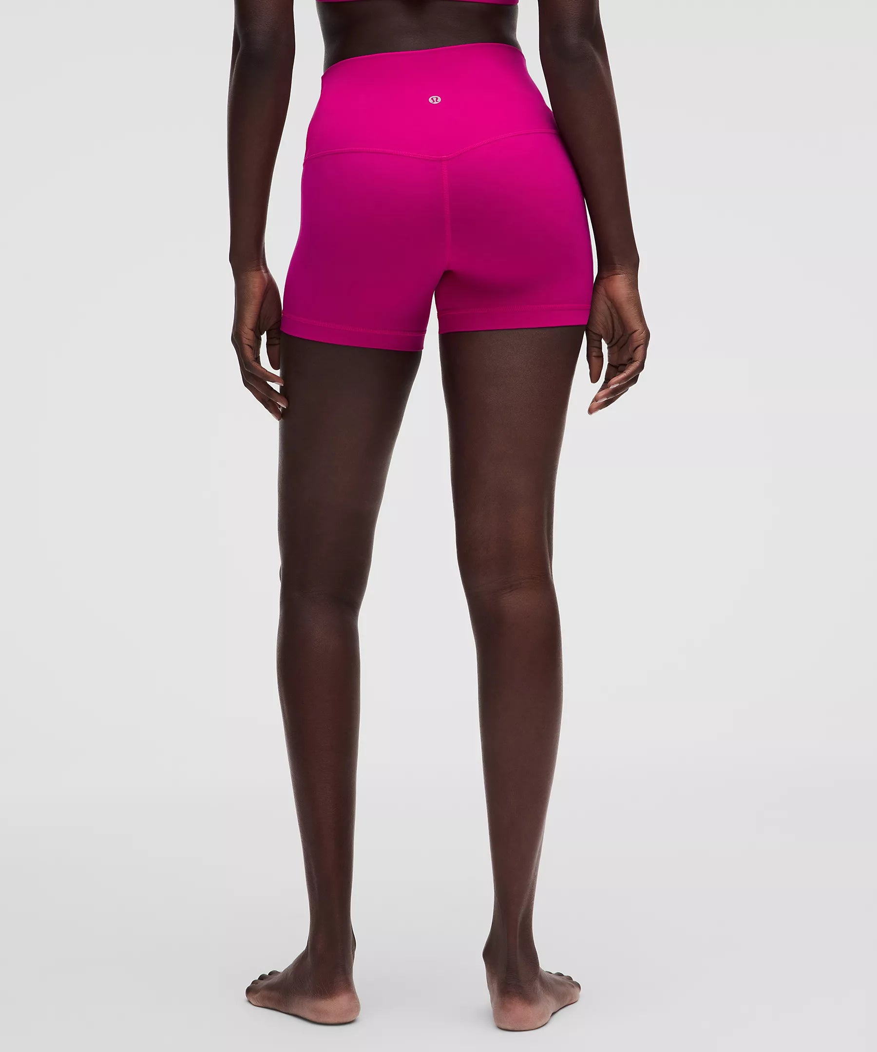 Lulu Lemon: Hot Pink Cropped 4 in Short Set