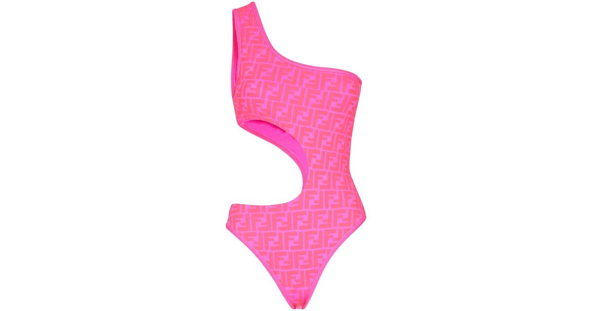 FENDI: Women's Pink Prints On Monogram Swimsuit
