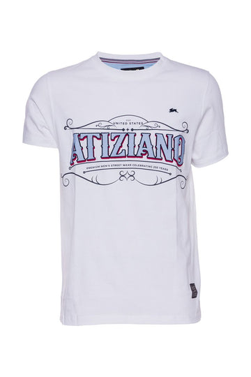 A. TIZIANO LEE WHITE T-SHIRT