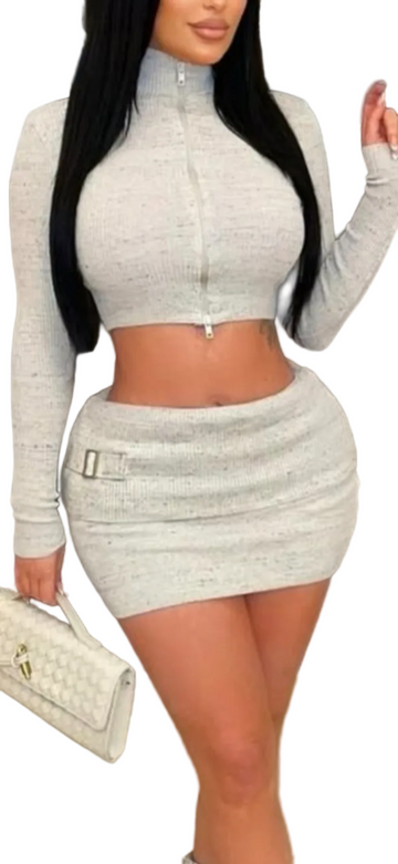 OATMEAL 2 PC SKIRT SET
