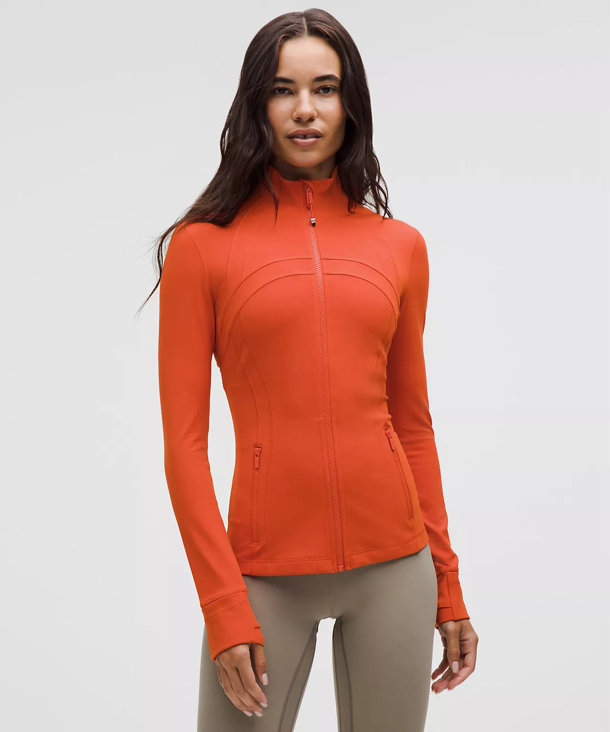 LULULEMON: FULL ZIP LEGGINGS SET BURT ORANGE